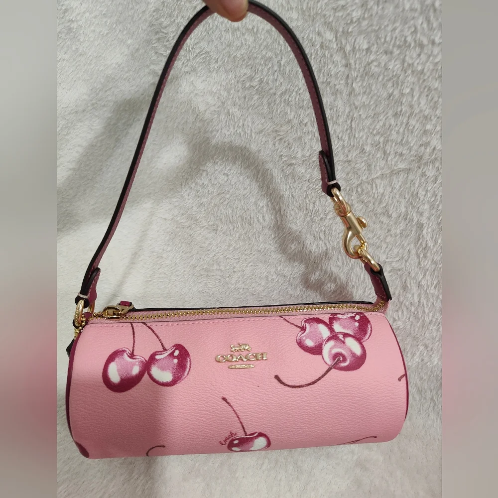 🍒Nolita Barrel Bag With Cherry Print - Picture 6 of 12